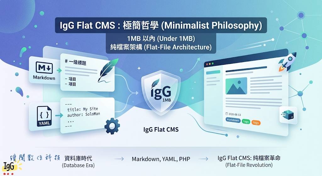  當資料庫成為過去式：從 Markdown、YAML 一路聊到 IgG Flat CMS 的極簡哲學